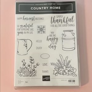 Stampin’ Up! Country Home photopolymer stamp set.